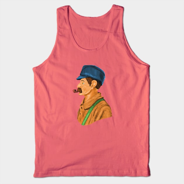 Man with Tobacco Pipe Tank Top by Brazen Bison 